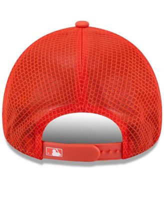 Men's Orange Baltimore Orioles 2026 Batting Practice Apex 9FORTY Adjustable Trucker Hat