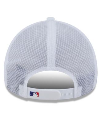 Men's White Philadelphia Phillies 2026 Batting Practice Apex 9FORTY Adjustable Trucker Hat