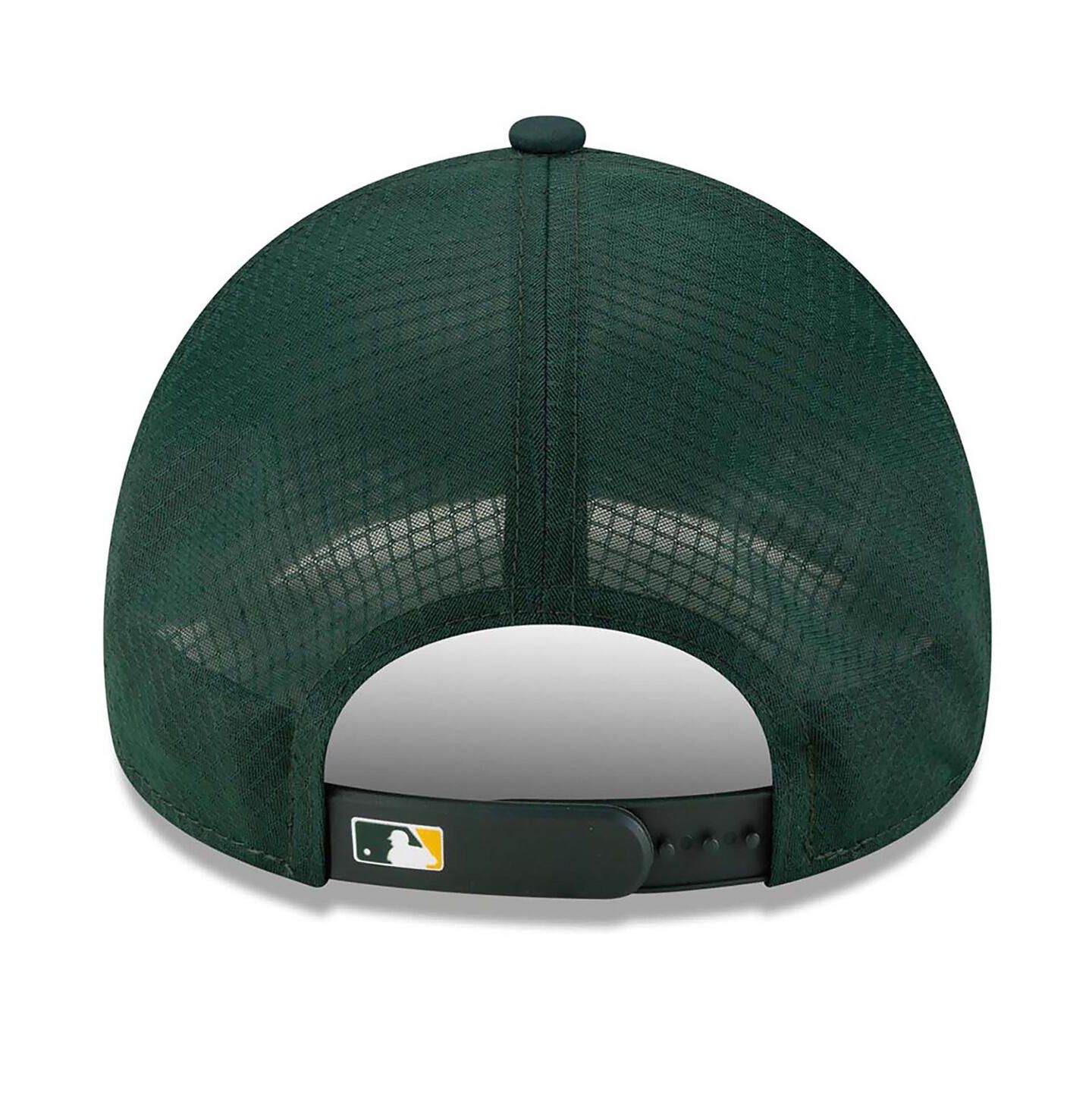 Мужская кепка New Era Green Athletics 2026 Batting Practice Apex 9FORTY Adjustable Trucker Hat — фото 2