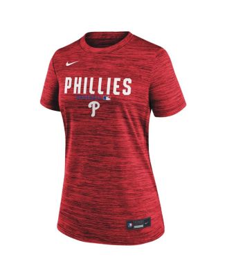 Women's Red Philadelphia Phillies Authentic Collection Velocity Dri-FIT T-Shirt