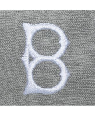 Men's Gray Brooklyn Dodgers Cooperstown Thunderstorm Head Coach Pro-Crown Adjustable Hat