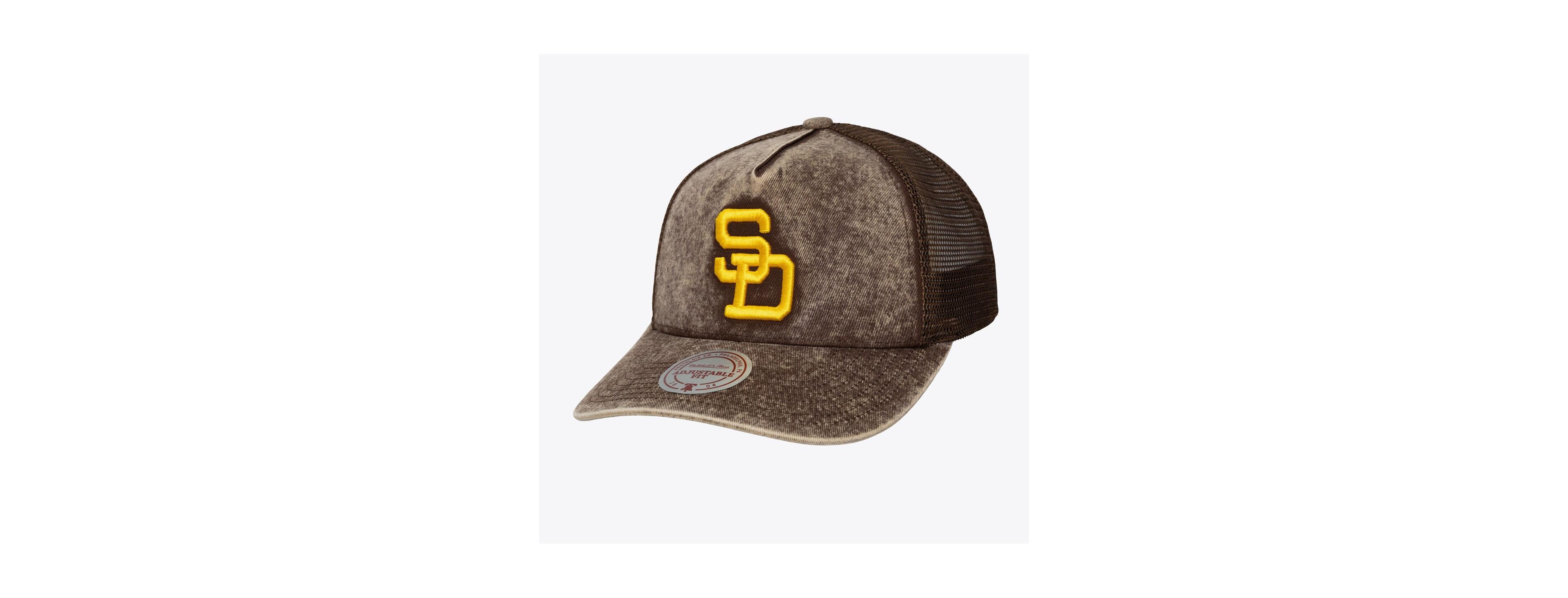 Mitchell & Ness Men's and Women's Brown San Diego Padres Cooperstown Gameday Adjustable Trucker Hat