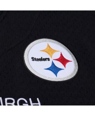 Men's Black Pittsburgh Steelers Head Coach Mesh Full-Button Fashion Jersey