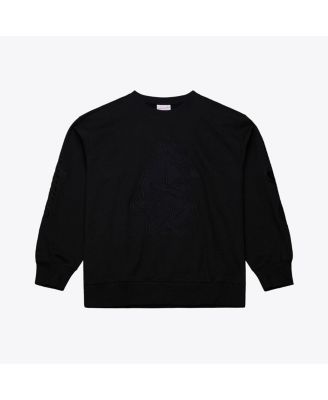 Men's Black Chicago Cubs Phantom Fleece Crewneck Sweatshirt