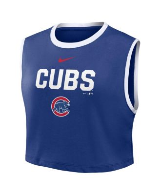 Women's Royal Chicago Cubs Primetime Loose Dri-FIT Cropped Tank Top