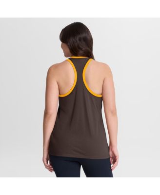 Women's Brown San Diego Padres Tri-Blend Dri-FIT Racerback Tank Top