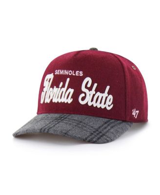 Men's and Women's Garnet Florida State Seminoles Windowpane Plaid Collection Hitch Adjustable Hat
