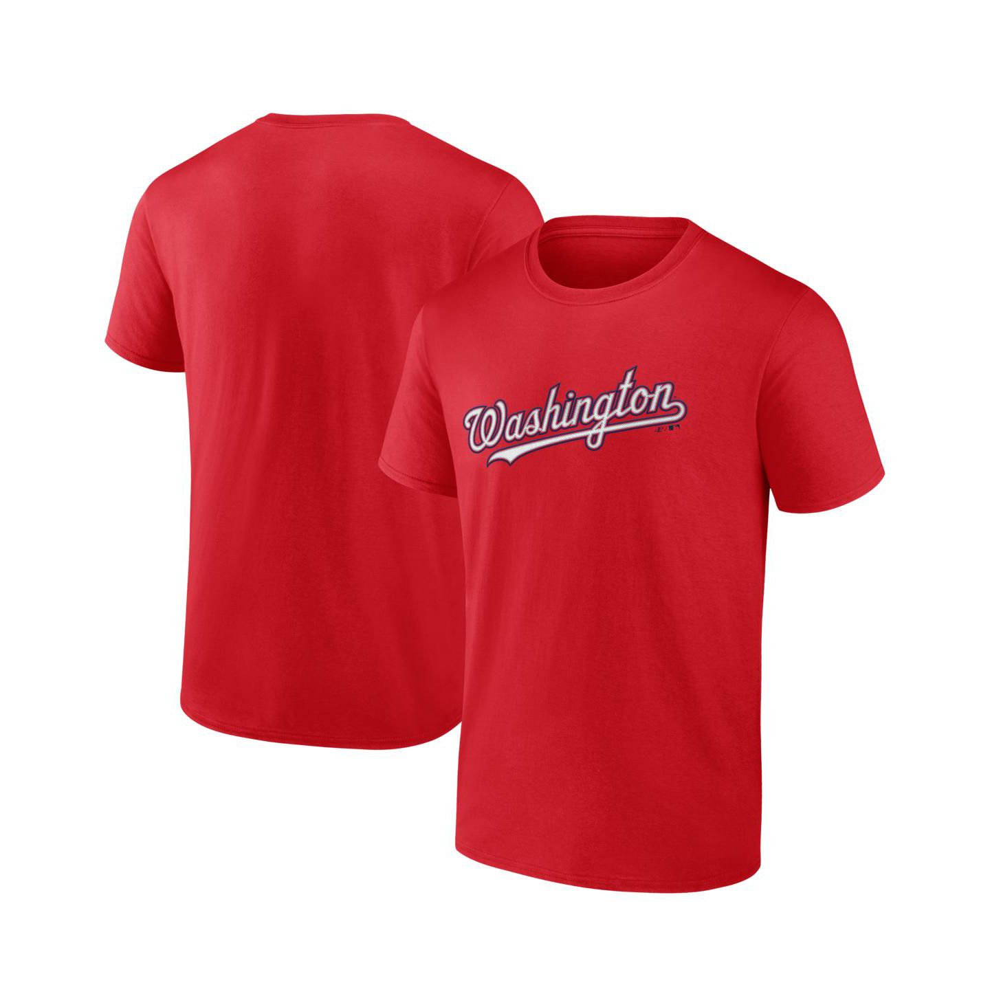 Мужская футболка Logo Athletic Red Washington Nationals Wordmark — фото 1
