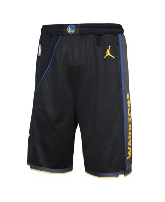 Big Boys and Girls Black Golden State Warriors Authentic Statement Edition Swingman Shorts
