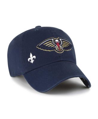 Women's Navy New Orleans Pelicans Confetti Under Visor Clean Up Adjustable Hat