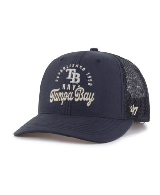 Men's Navy Tampa Bay Rays Pitstop Trucker Adjustable Hat