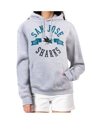 Women's Heather Gray San Jose Sharks City Graphic Fleece Pullover Hoodie