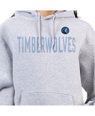 Women's Heather Gray Minnesota Timberwolves Dot Print Pullover Hoodie