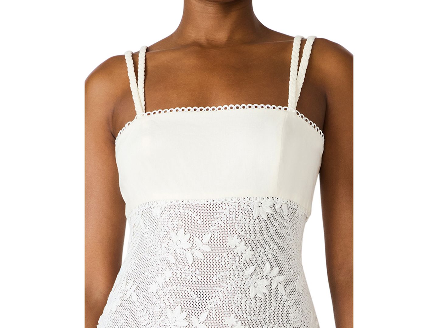 Женское платье Steve Madden Braided Strap Square Neck Midi, цвет: Состаренный — фото 7