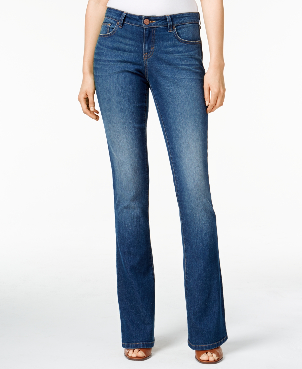 Style & Co Women's Curvy-fit Bootcut Jeans In Regular And Long Lengths, Created For Macy's In Marine