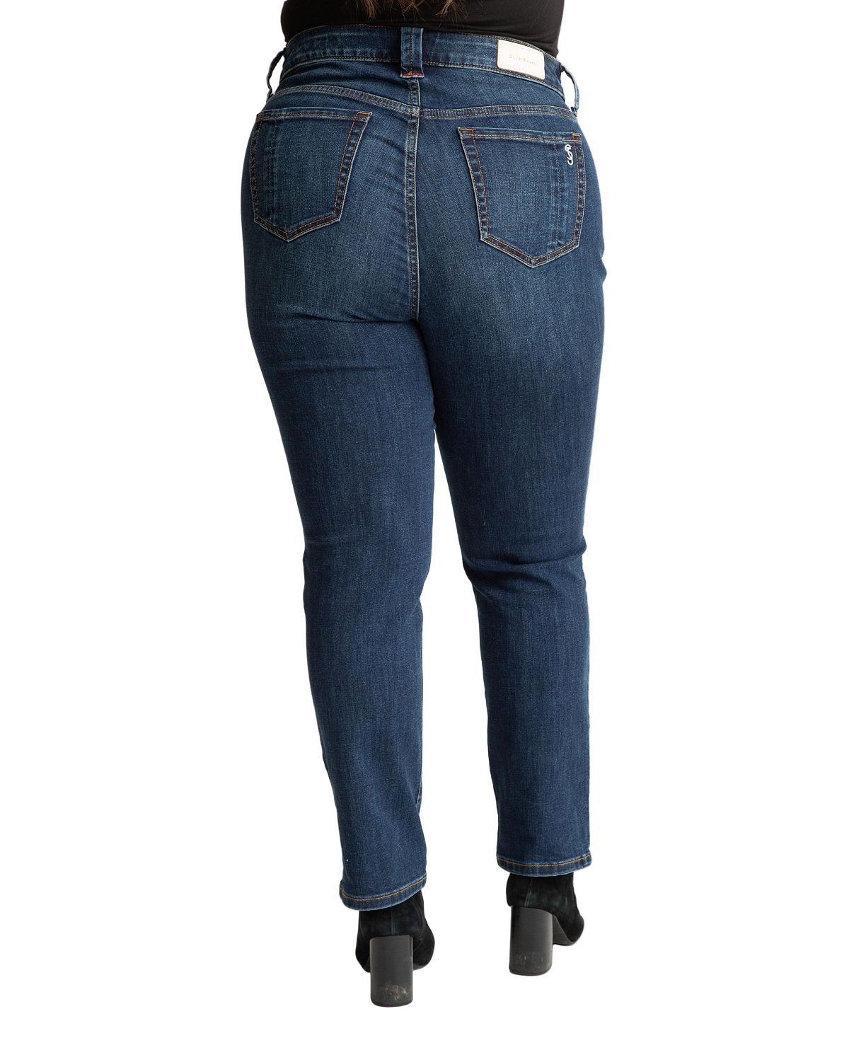 SLINK Jeans Women's Denim High Rise Straight in 30" Inseam - Stella view 3 — MAYCSS fashion products