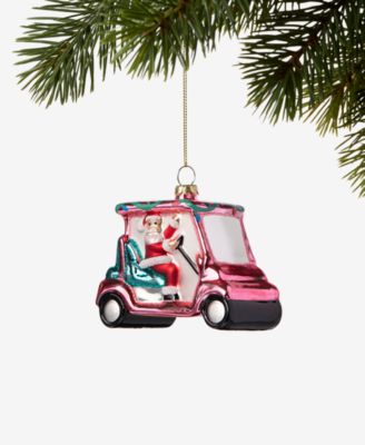 Eclectic Charms Santa's Golf Cart Ornament