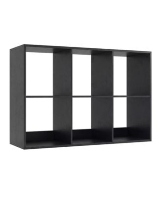 6-Cube Bookcase with Guardrail for Living Room & Bedroom