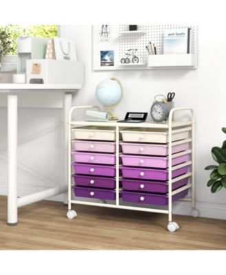 12 Drawers Rolling Storage Cart for Home and Office