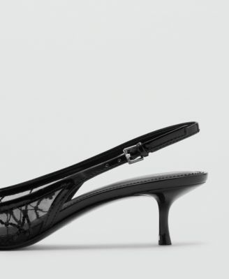 Women's Sequins Embroidered Kitten-Heel Shoes