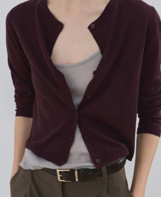 Women's Fine-Knit Straight-Fit Cardigan