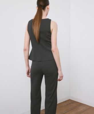 Women's Peplum Buttoned Vest