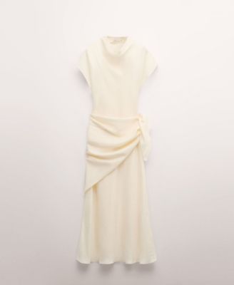 Women's Matching Scarf Lyocell Dress