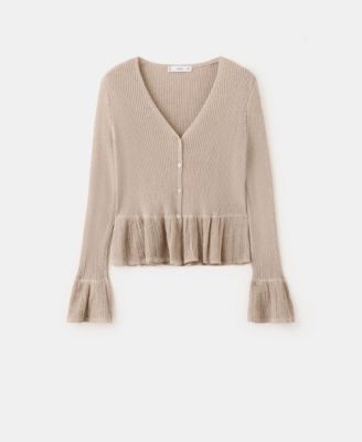 Women's Ruffle Knit Cardigan