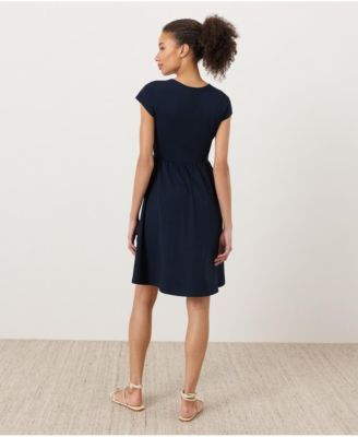 Women's Fit & Flare Crossover Dress Made With Organic Cotton