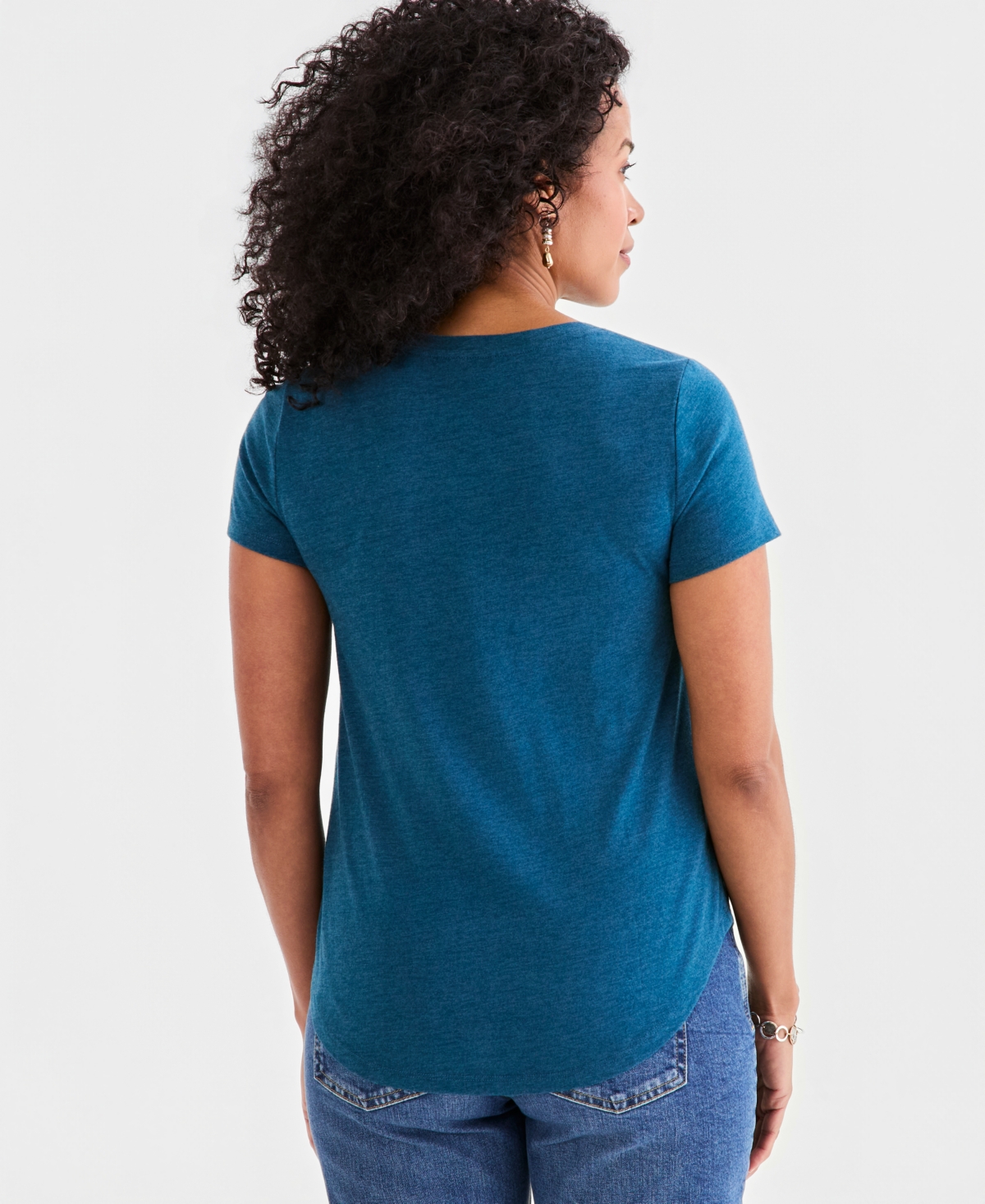 Style & Co Women's Printed Short-Sleeve Crewneck T-Shirt, Macy's Exclusive