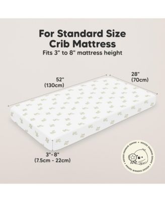 2pk Soothe Fitted Crib Sheets Neutral, Baby Crib Sheets, Fits Standard Nursery Baby Mattress