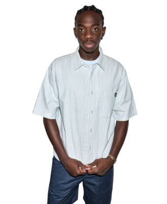 Men's Striped Oxford Short-Sleeve Shirt 