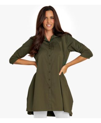 Women's 3/4 Sleeve Cotton and Jersey Tiburon Tunic