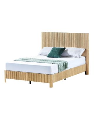 Wooden corrugated curved lines, No Box Spring Needed
