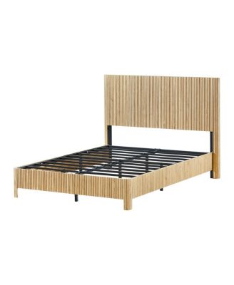 Wooden corrugated curved lines, No Box Spring Needed