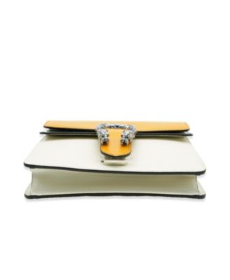 Yellow Beige Navy Tricolour Leather Mini Dionysus