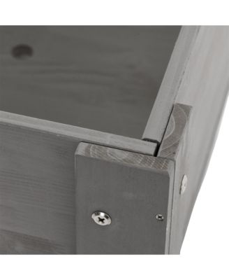 Raised Garden Bed with Legs, Elevated Wooden Planter Box for Outdoor Plants