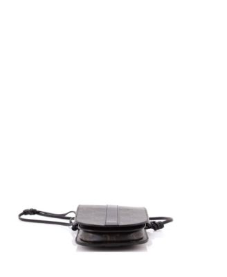 Phone Pouch Crossbody Triomphe Coated Canvas with Leather