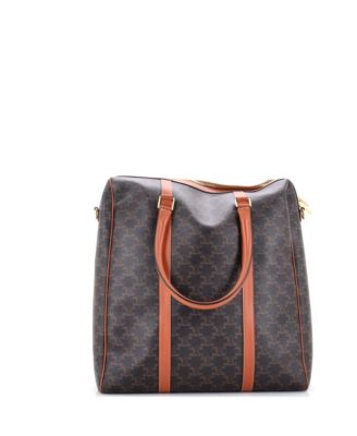 Vertical Boston Bag Triomphe Coated Canvas