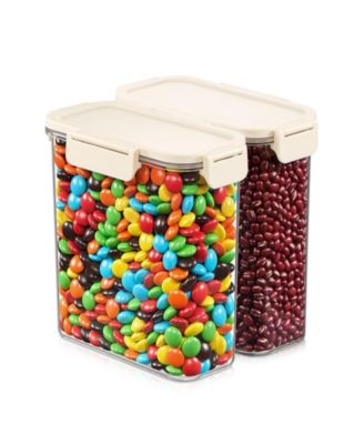 Airtight Food Storage Container – Clear Stackable Canister for Pantry, Rice, Pasta, Cereal and Snacks