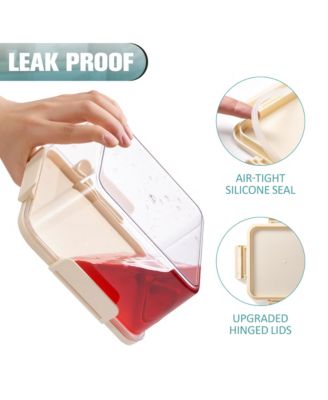 4 Pack Airtight Food Storage Container – Clear Stackable Canister for Pantry, Rice, Pasta, Cereal and Snacks