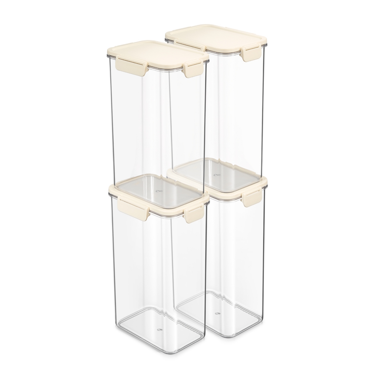 Sorbus Pack 3000ml/105.82oz Clear Stackable Airtight Food Storage Containers for Pantry, Rice, Pasta