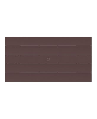 Outdoor Modern HDPE 66" Wide Rectangle Patio Dining Table for 6