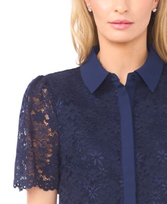 Women's Lace Short-Sleeve Shirt