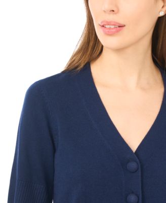 Women's V-Neck Short-Sleeve Cardigan