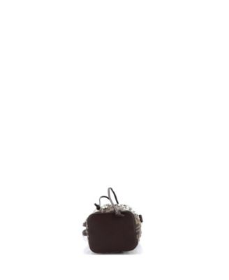 Mini Mon Tresor Bucket Bag Crystal Embellished Zucca Canvas