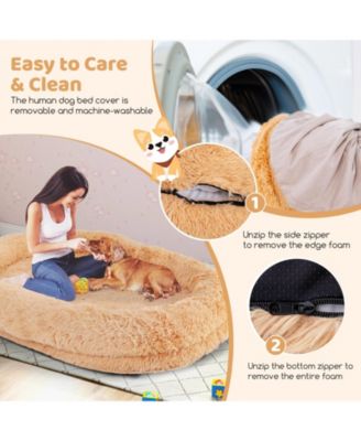68'' x 46'' x 10'' Human Dog Bed Orthopedic Dog Bed w/ Soft Blanket