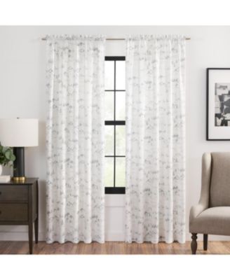 Mountain Vista 100% Polyester Tailored Rod Pocket Curtain Panels 48" x 63"