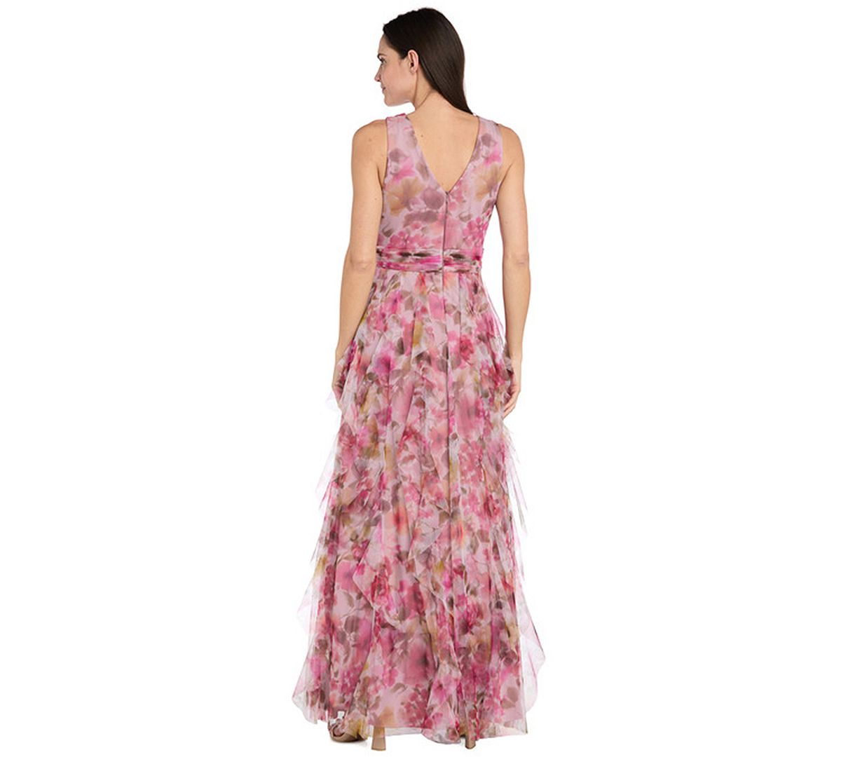 R & M Richards Petite V-Neck Printed Dress view 3 — MAYCSS fashion products