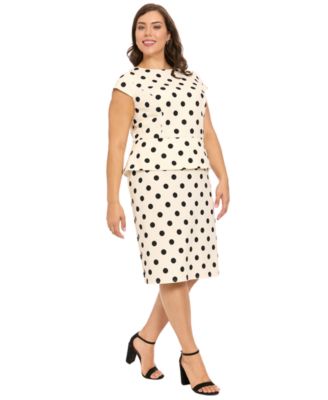 Plus Size Boat Neck Peplum Sheath Dress